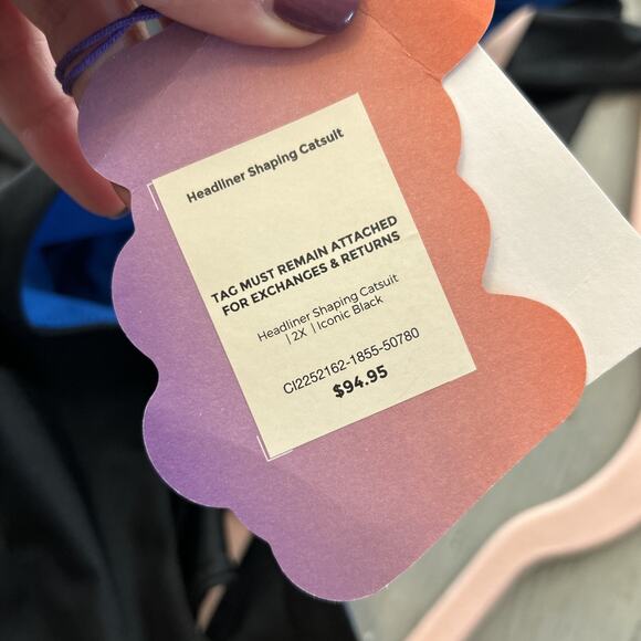 NWT Yitty Black Headliner Shaping Catsuit Jumpsuit Shapewear by Fabletics 2X - Picture 7 of 9